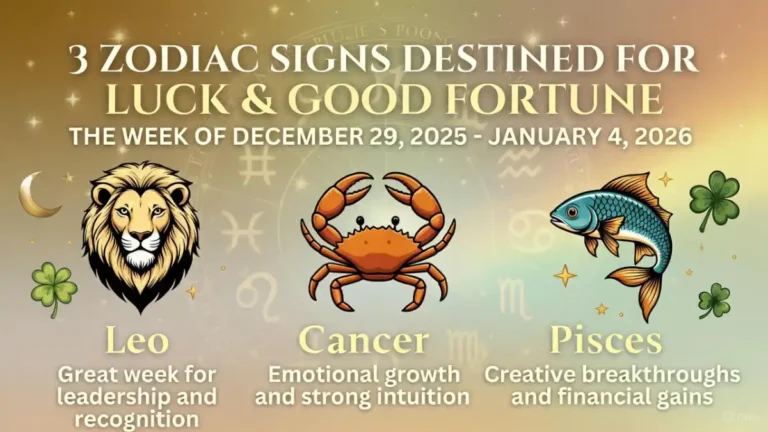 3 Zodiac Signs Destined For Luck & Good Fortune The Week Of December 29, 2025 – January 4, 2026