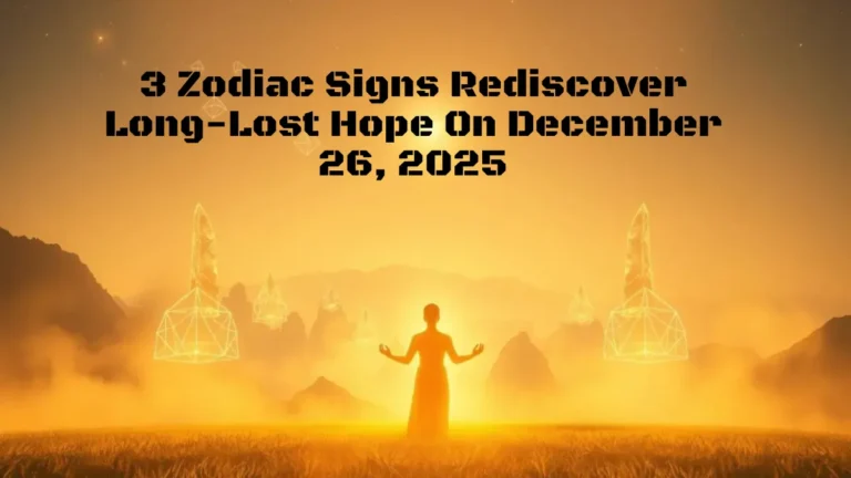 3 Zodiac Signs Rediscover Long-Lost Hope On December 26, 2025